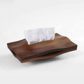 Yama – Japanese Wood Tissue Box Cover, Solid Walnut Sculptural Design