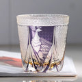 Kujaku – Edo Kiriko Whiskey Glass, Traditional Japanese Peacock Design