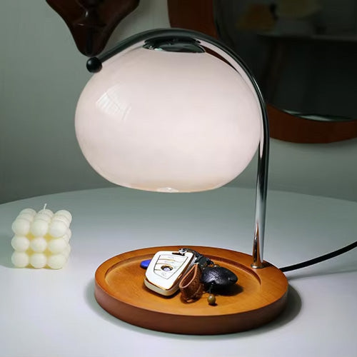 Yuhi – Japandi Style Candle Warmer, Vintage Glass Table Lamp with Dimmer