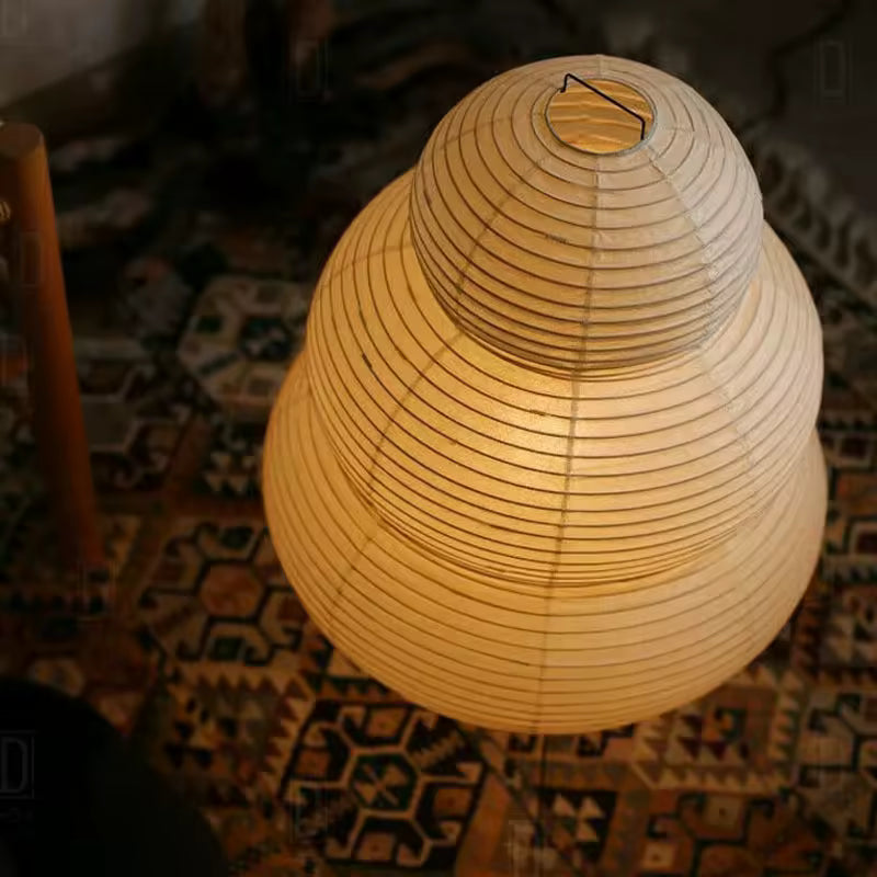 Mangetsu – Japandi Style Floor Lamp, Wabi-Sabi Paper Lamp