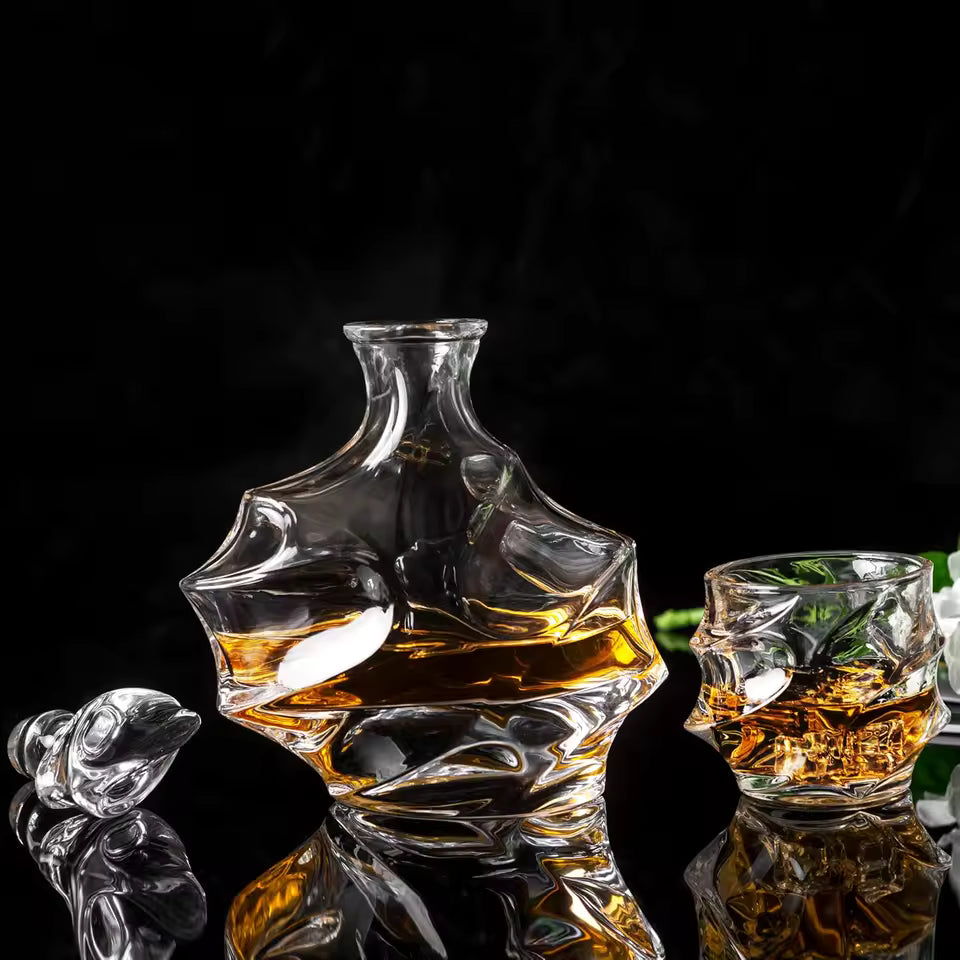 Yuragi – Japanese Style Whiskey Decanter, Modern Crystal Glassware Design