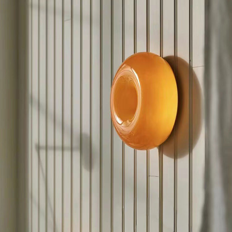 Maru – Japandi Style Table Lamp, Modern Round Glass Design, Donut Lamp