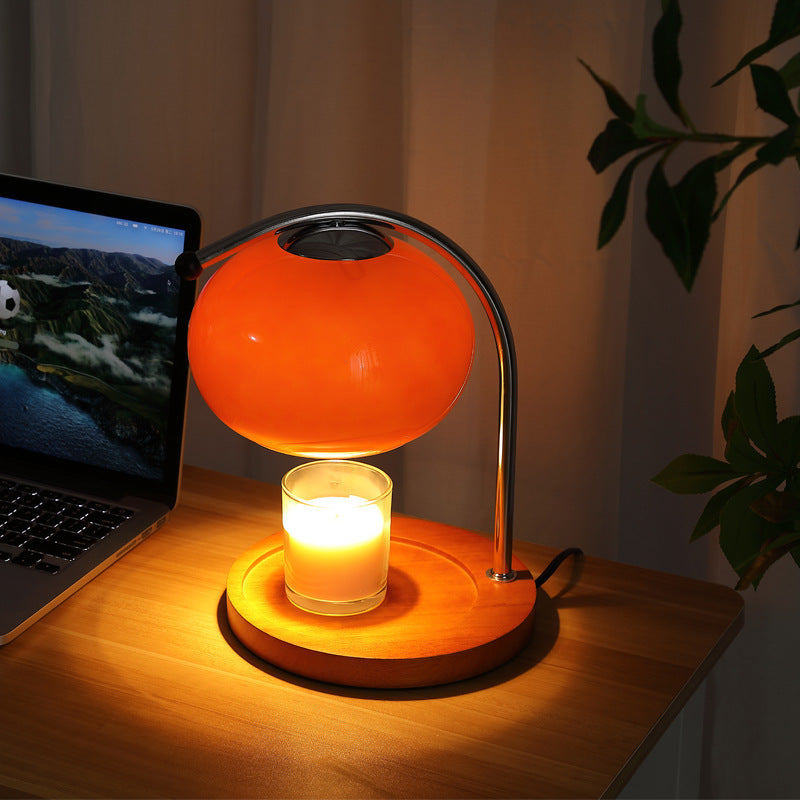 Yuhi – Japandi Style Candle Warmer, Vintage Glass Table Lamp with Dimmer