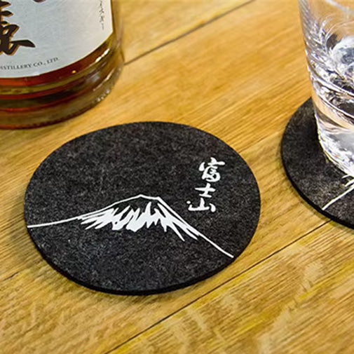 Yukimi – Japanese Table Coaster, Minimalist Mount Fuji Design