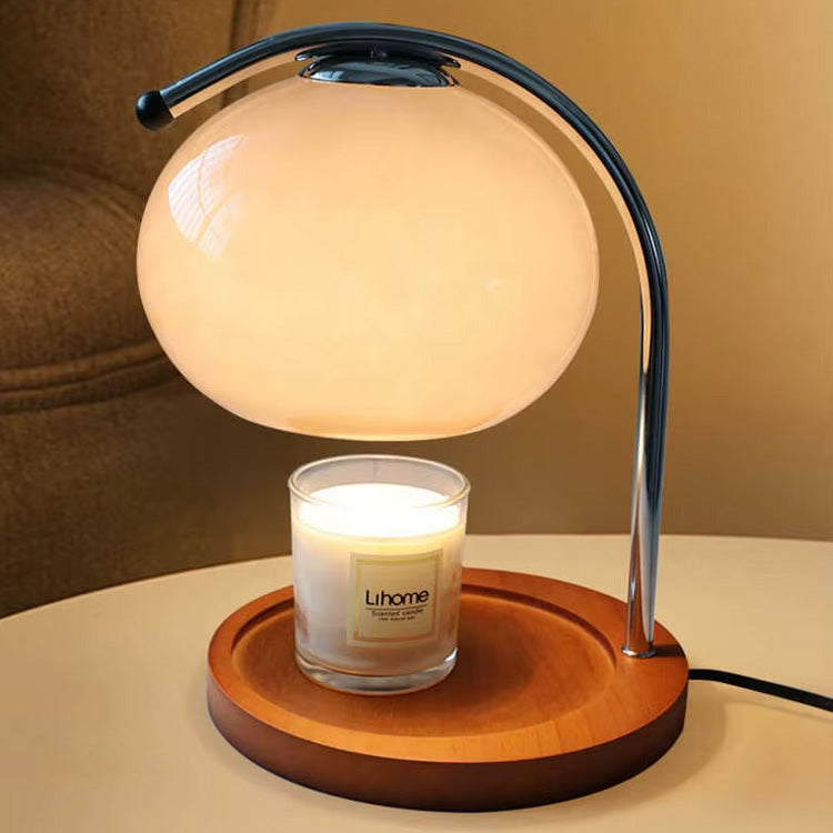 Yuhi – Japandi Style Candle Warmer, Vintage Glass Table Lamp with Dimmer