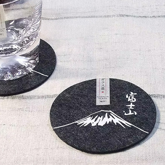 Yukimi – Japanese Table Coaster, Minimalist Mount Fuji Design