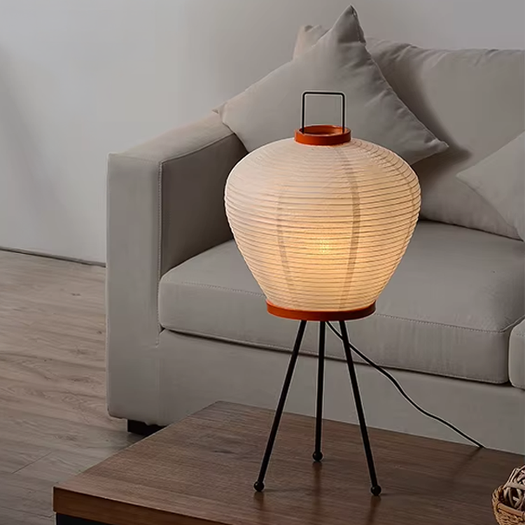 Tomoe – Japandi Style Floor Lamp, Wabi-Sabi Paper Lamp