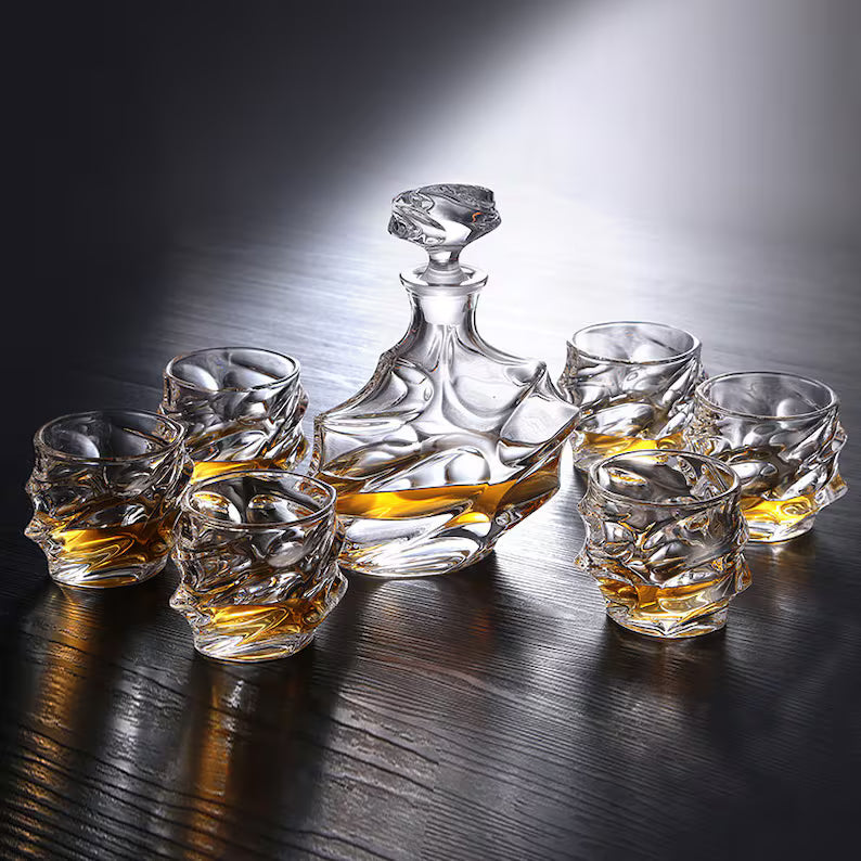 Yuragi – Japanese Style Whiskey Decanter, Modern Crystal Glassware Design