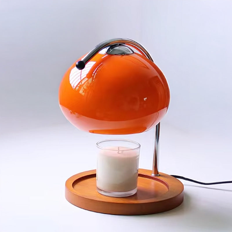 Yuhi – Japandi Style Candle Warmer, Vintage Glass Table Lamp with Dimmer