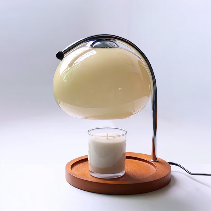 Yuhi – Japandi Style Candle Warmer, Vintage Glass Table Lamp with Dimmer