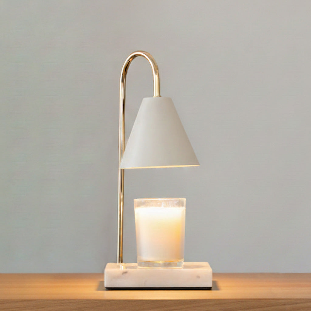 Kinzo – Japandi Style Candle Warmer, Dimmable Table Light with Marble Base