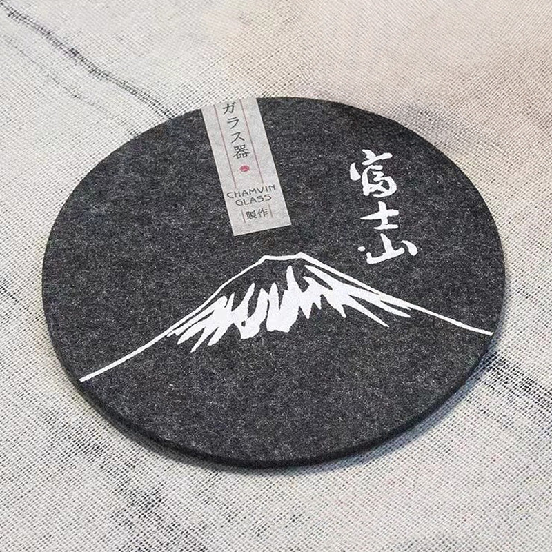 Yukimi – Japanese Table Coaster, Minimalist Mount Fuji Design